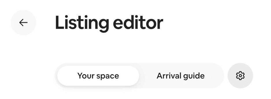 Airbnb listing editor