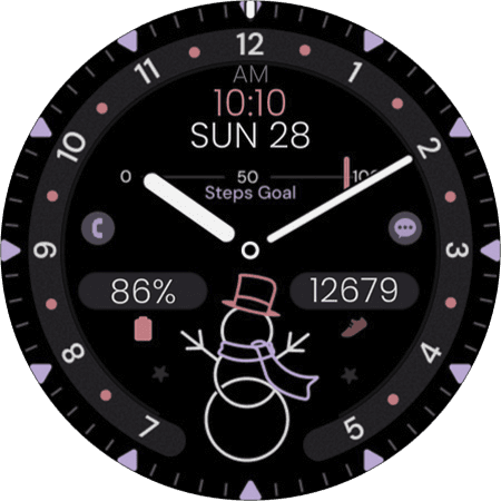 Snowman Watch Face for Wear OS watches