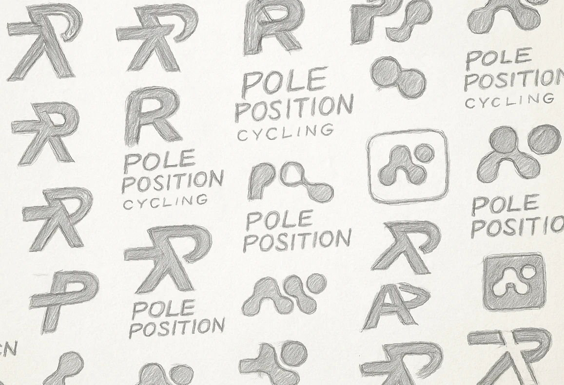 Esquisses du logo de Pole Position Cycling