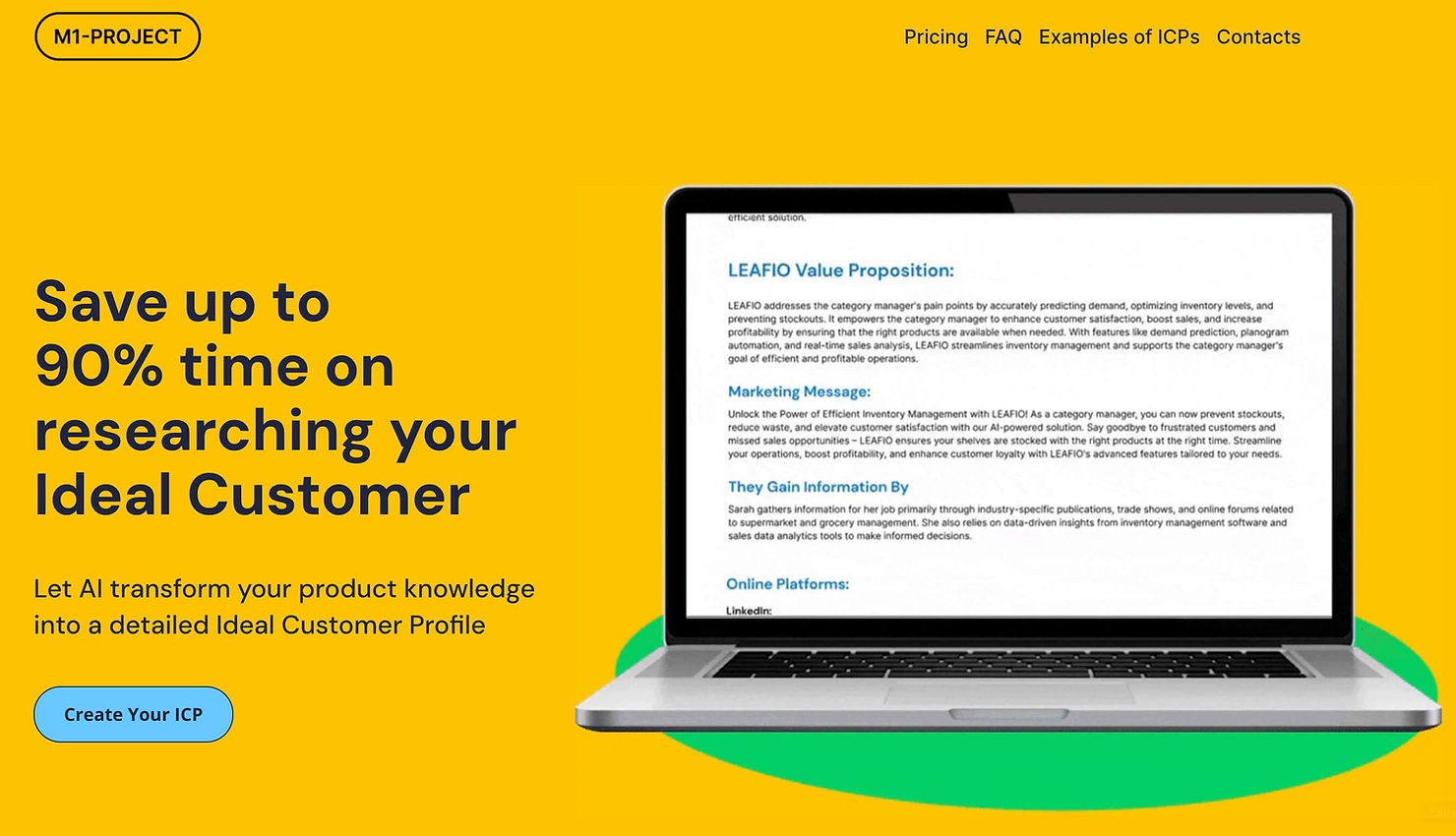 ideal customer profile built by AI