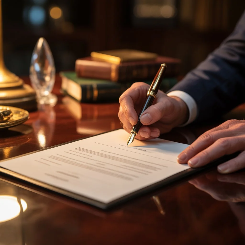 rechtsschutz-unternehmen.webpGeschäftsmann unterzeichnet Vertrag mit Füllfederhalter – Vertragsrechtsschutz für Firmen