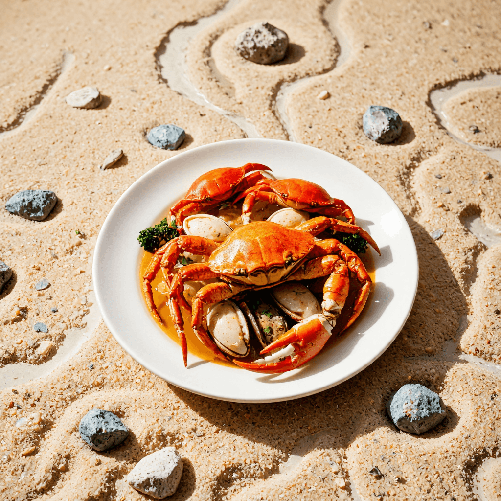 product photography of a plate of seafood