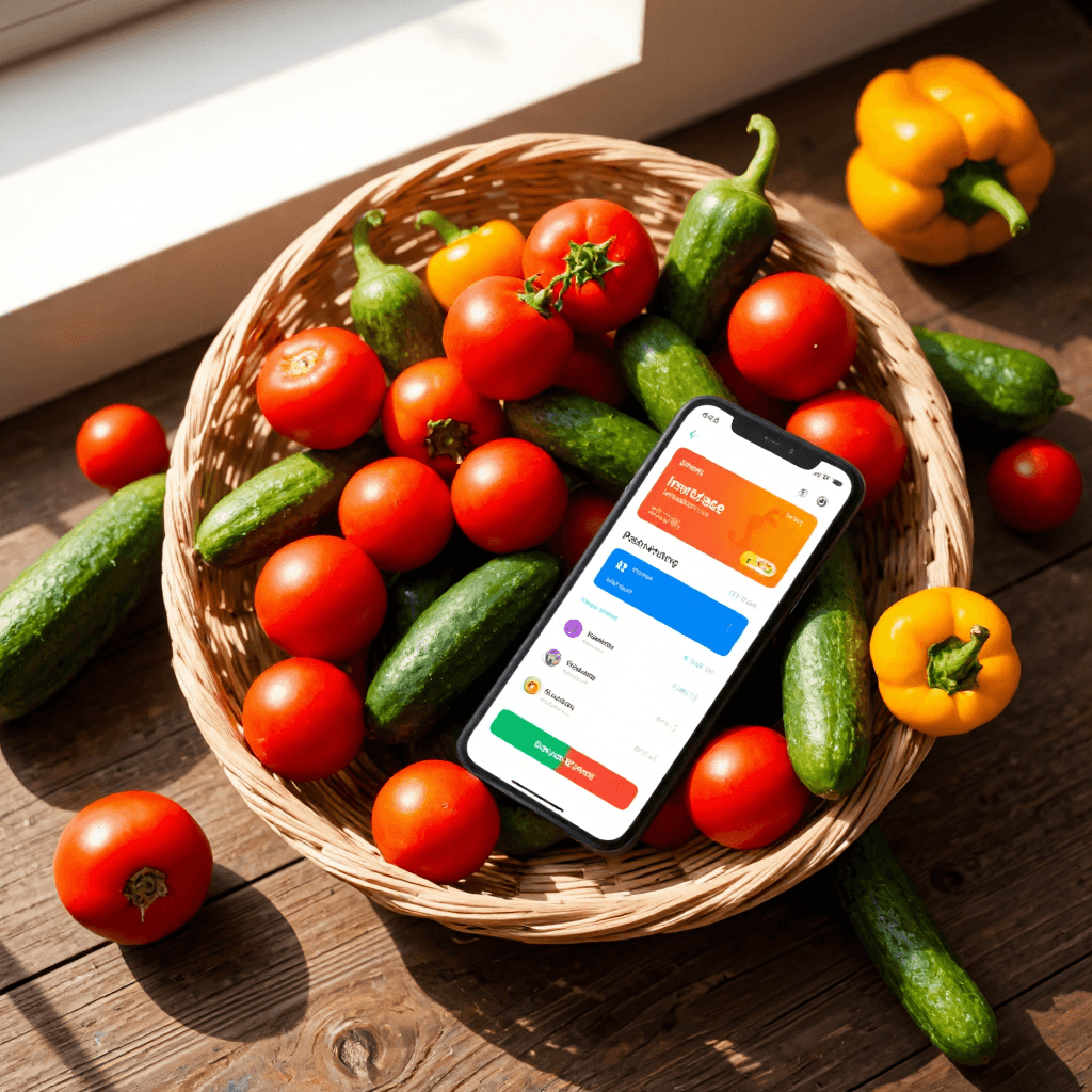 product photography of a smartphone displaying a banking app interface