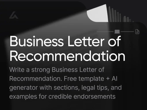 Business Letter of Recommendation