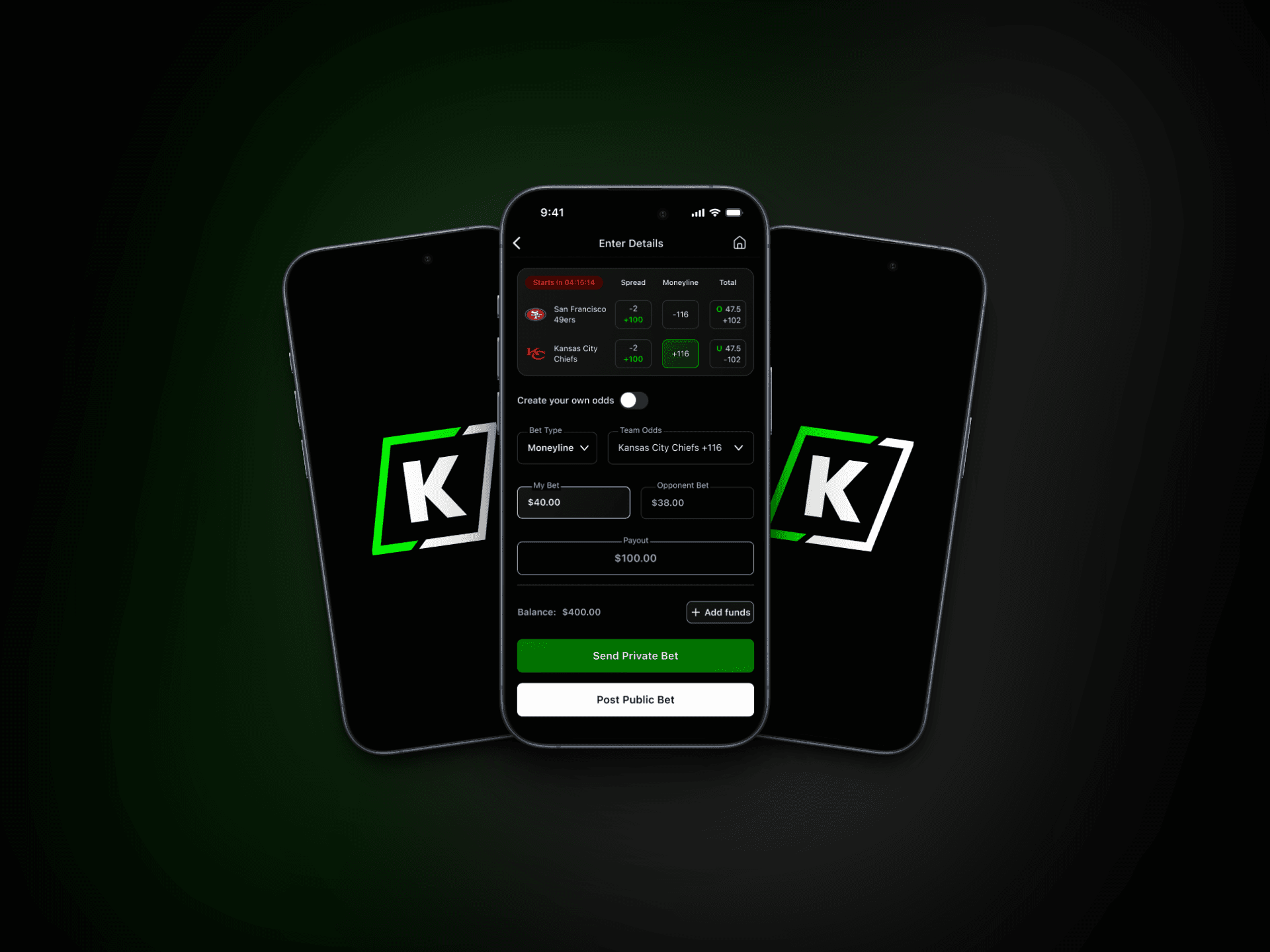 kutt mobile app mockups