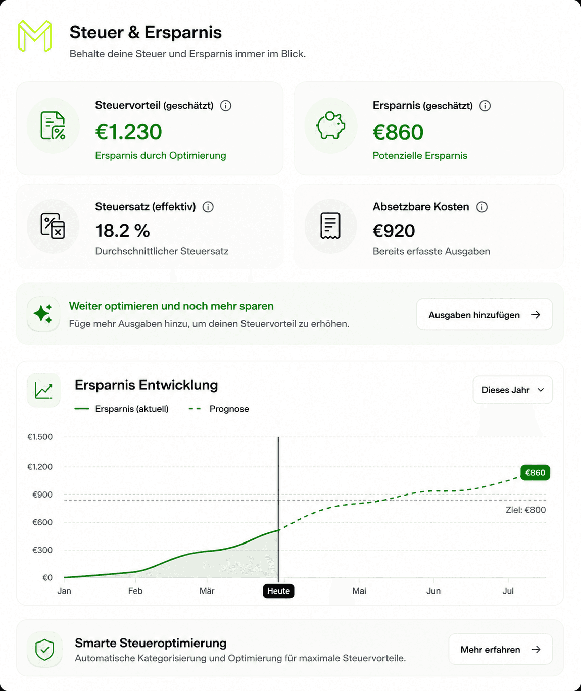 An image of Freelio's budget ui