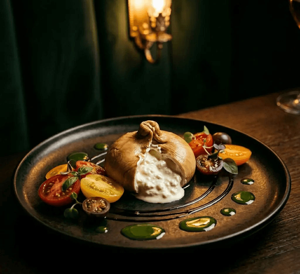 Burrata Affumicata — signature dish at Vesper