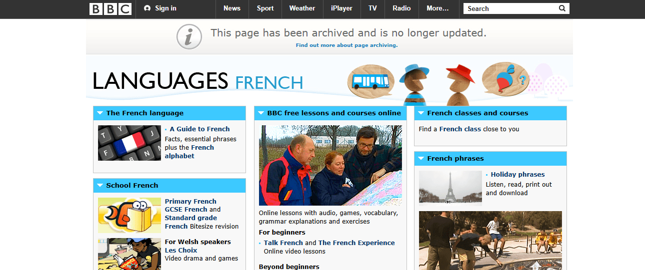 BBC Languages French (archived)&nbsp;&nbsp;