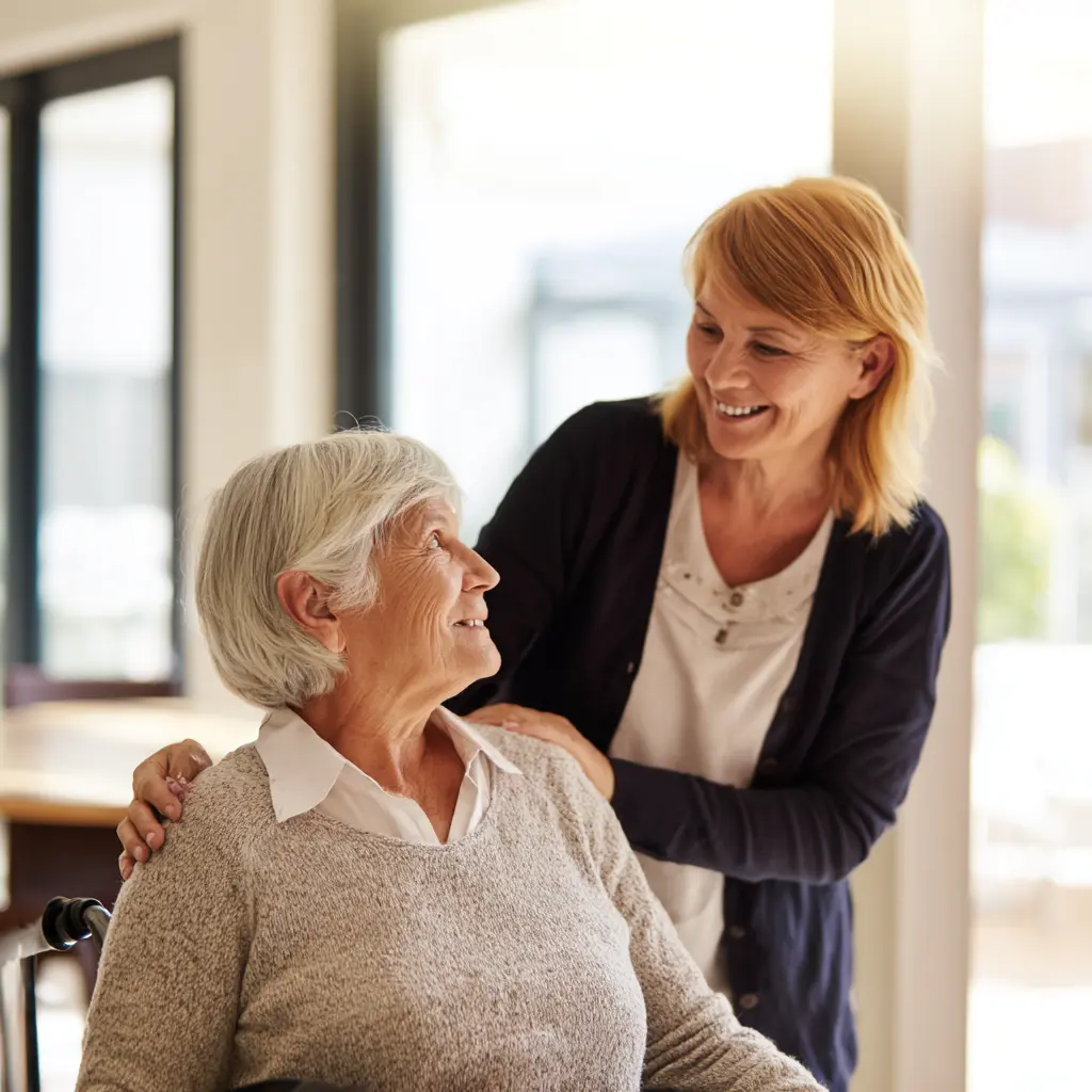 a home health aid helping senior citizen bradenton