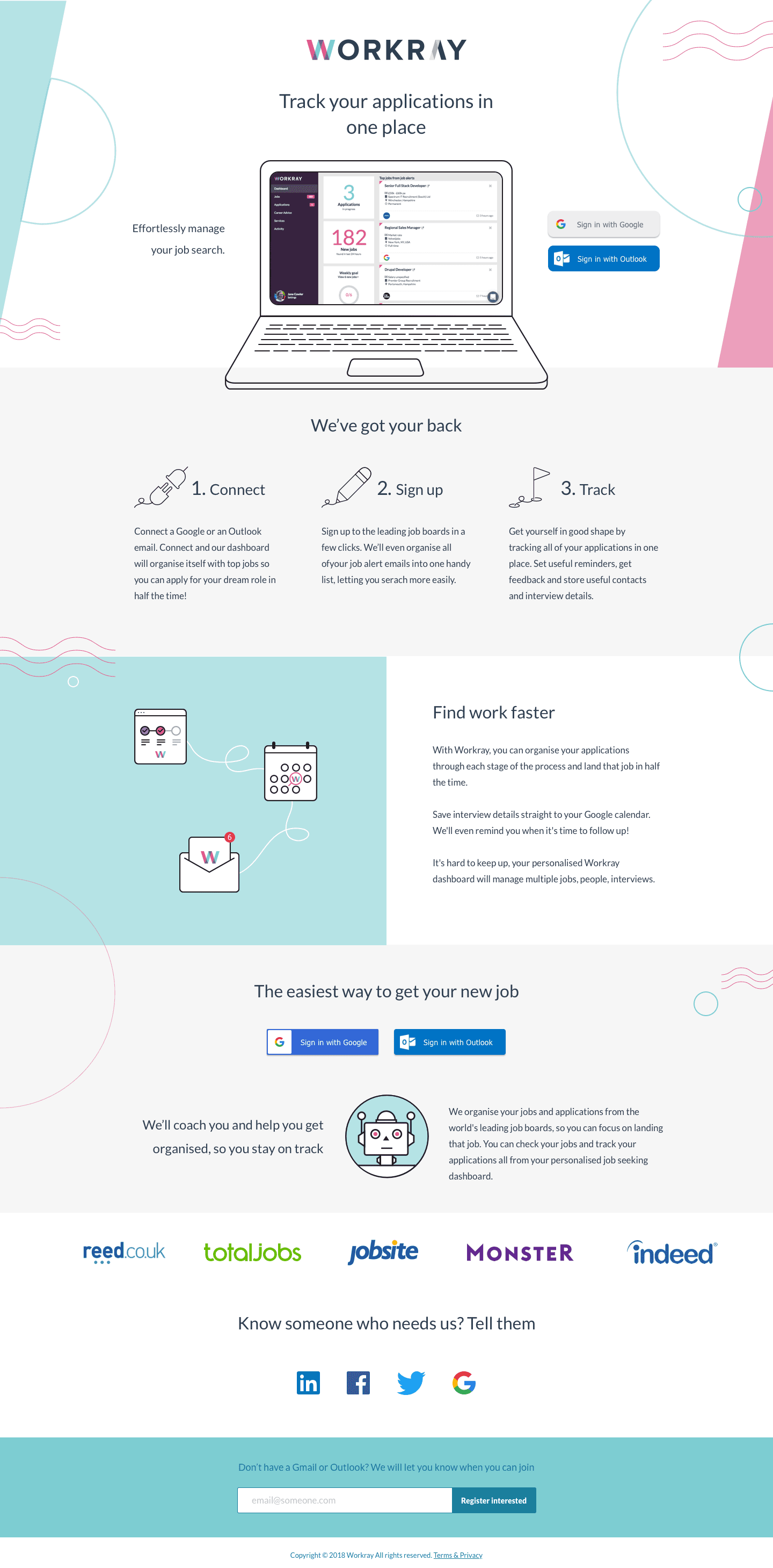 Chosen homepage design in. pale pink, teal and gray colours
