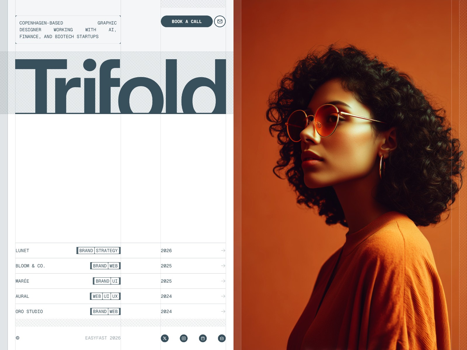 Trifold — 动效彩色作品集网站设计灵感