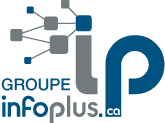 Logo du Groupe InfoPlus, entreprise de services informatiques et technologiques.
