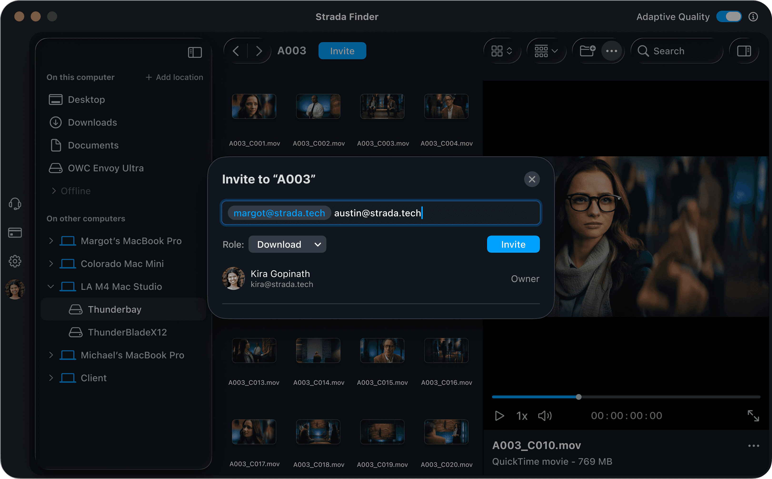 An image of Freelio's project ui