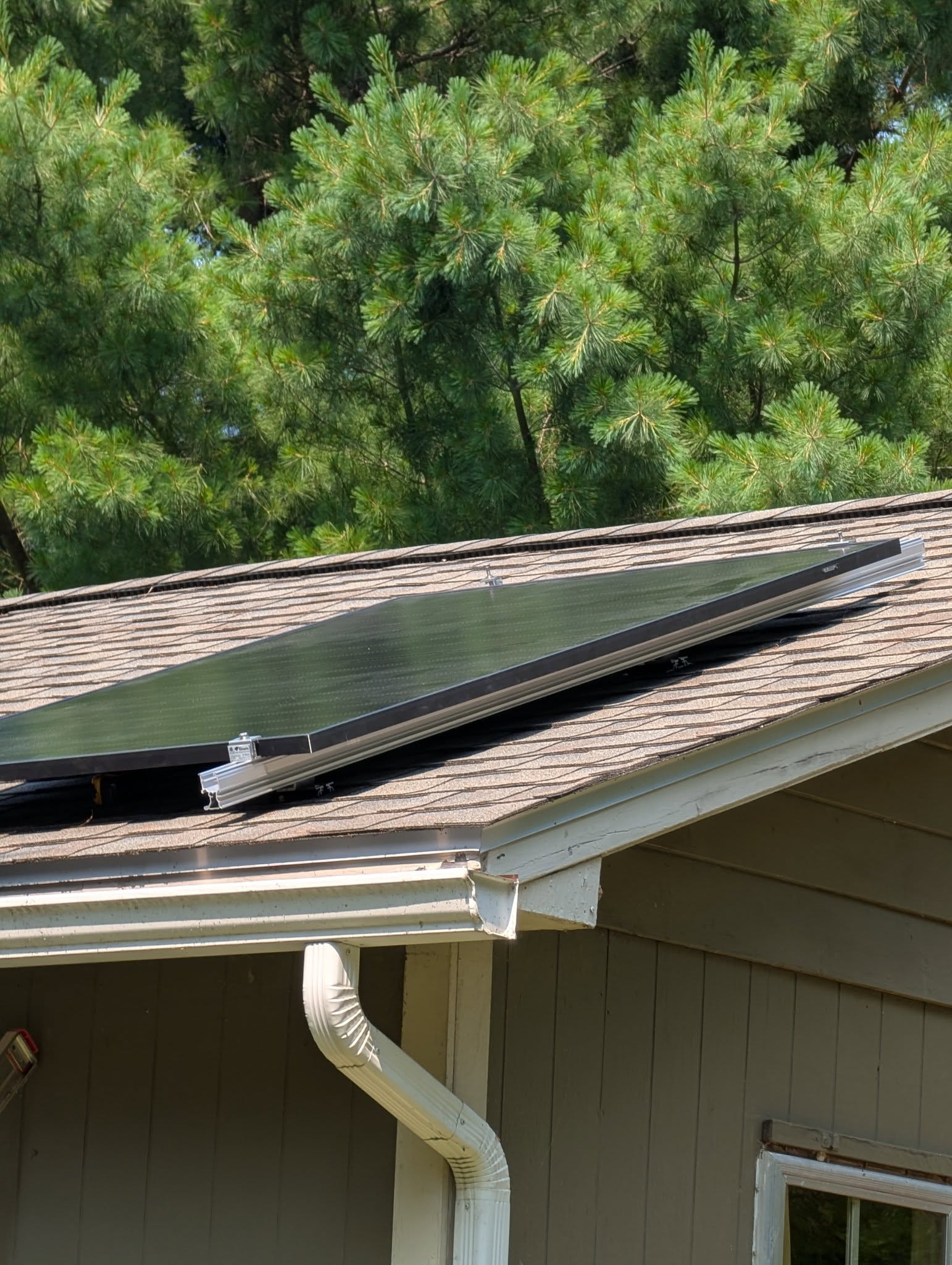 Off-grid solar system cabin installation in manitoba