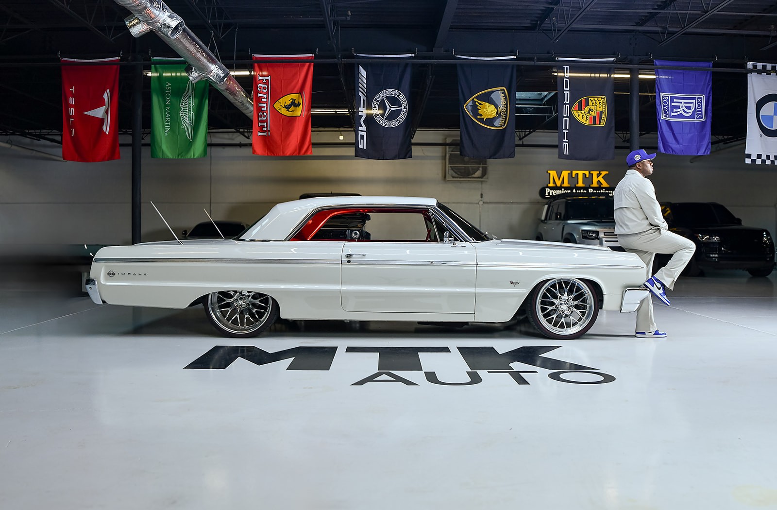 Showroom full of cars