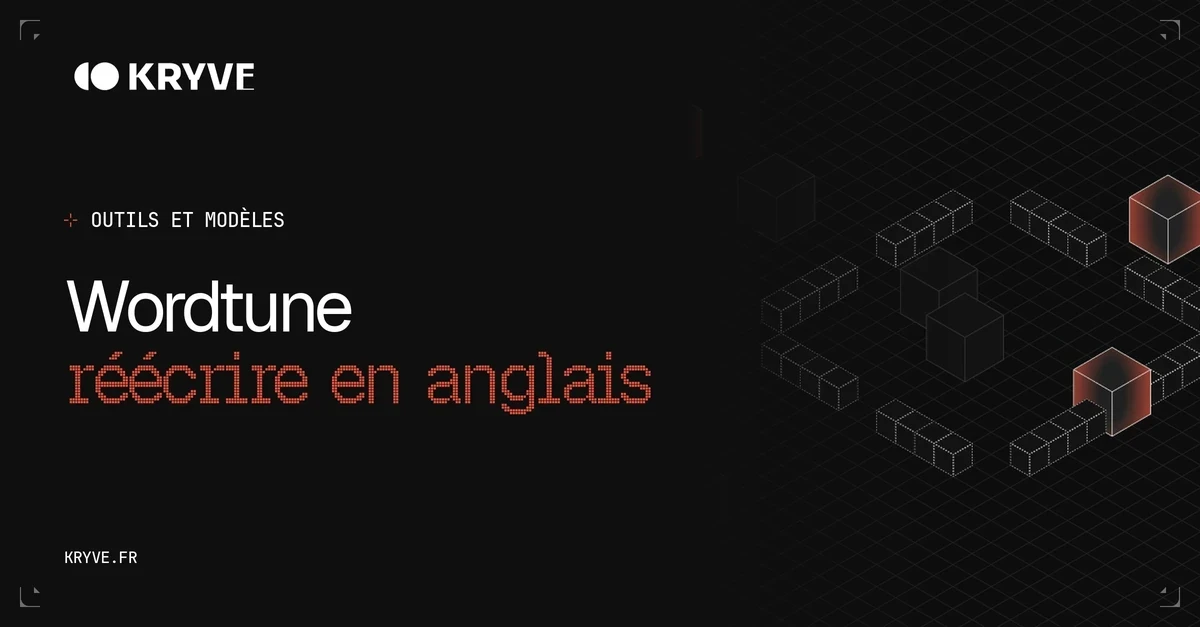 Wordtune : couverture Kryve, catégorie Outils et modèles