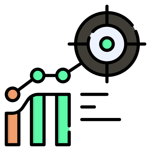 A smartphone with a black case is displayed vertically on a wooden stand against a black background. The screen shows a gradient from blue to yellow.