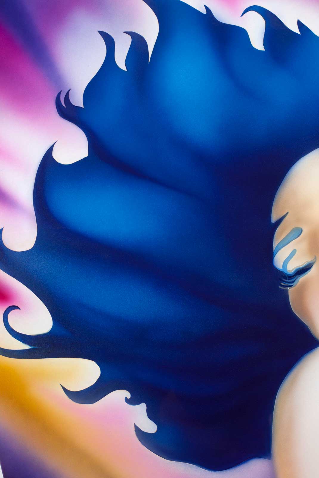 Daniela Boo retrata a "La Coca", Isabel Sarli, sobre el capot de un Porsche en la primera muestra de arte del Museo Porsche Stuttgart.