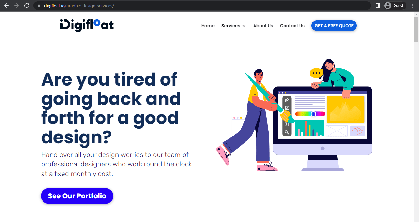 digifloat landing page