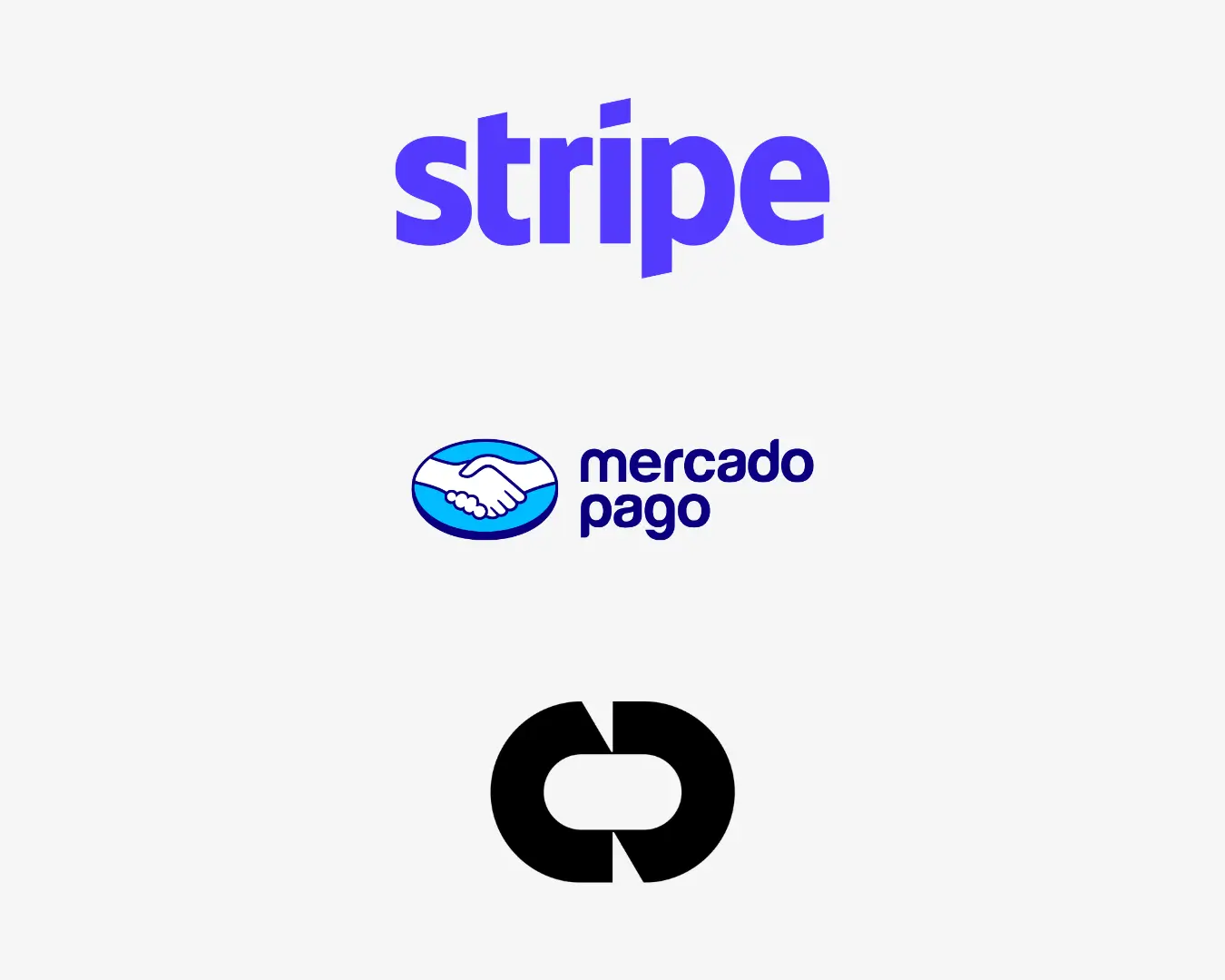 Portada con 3 logos: stripe, mercado pago méxico y conekta