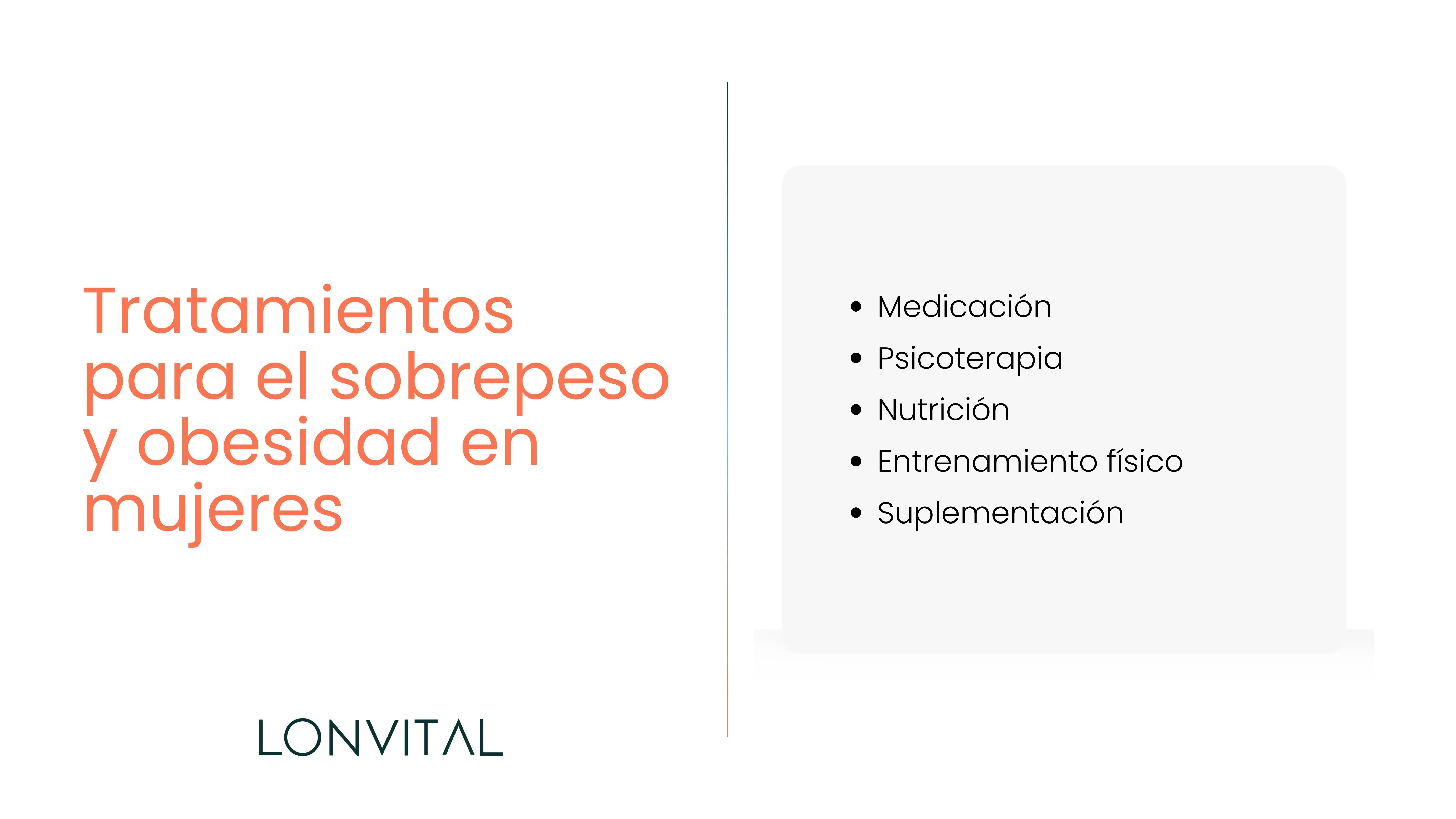 Tratamientos para el sobrepeso y obesidad en mujeres