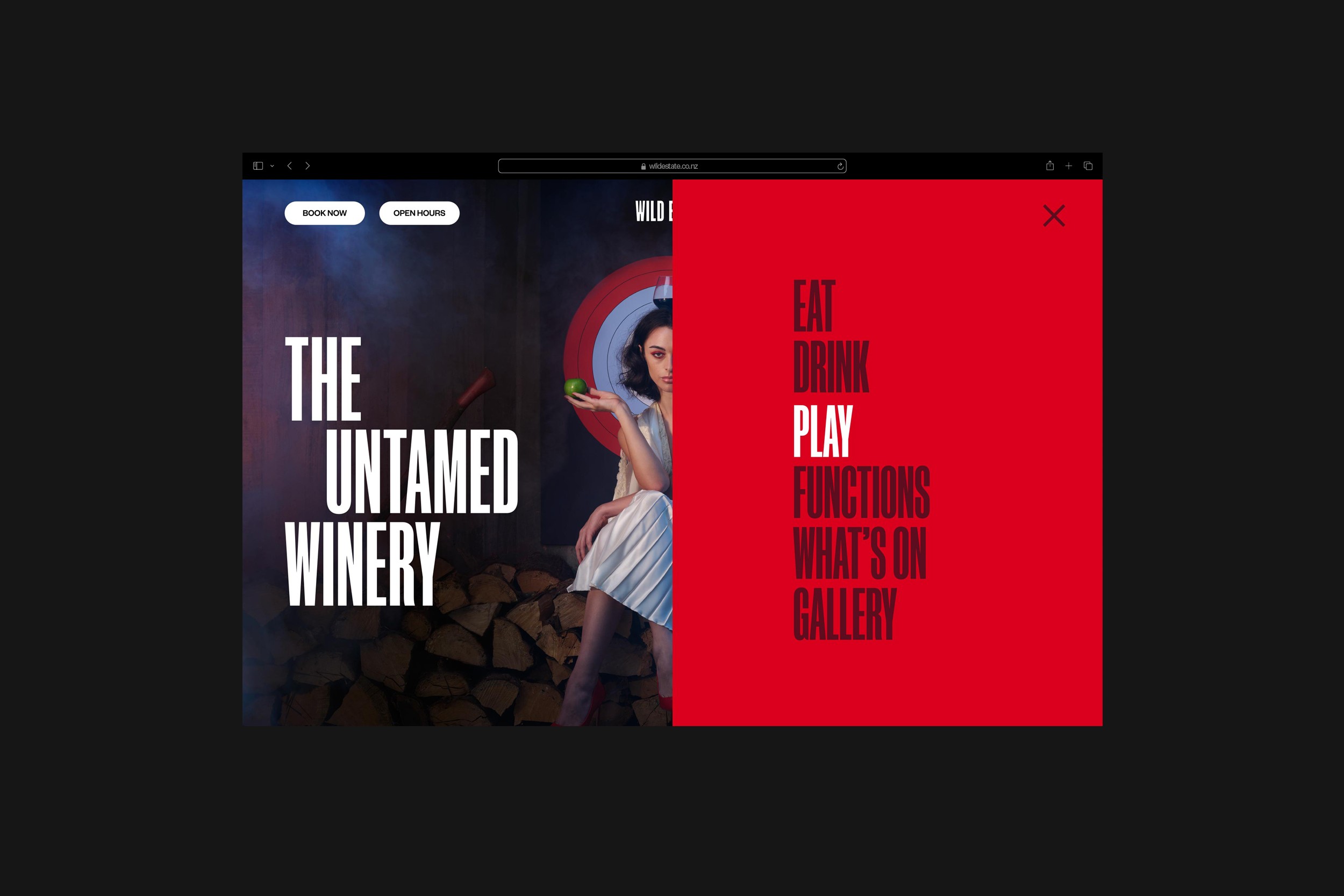 Wild Estate Website Menu
