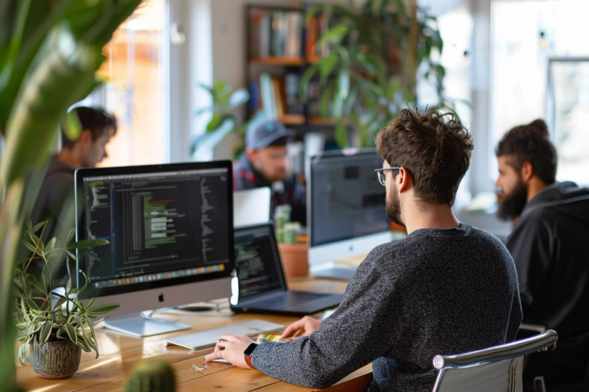 man focused in an office - Software Development Rates by Country