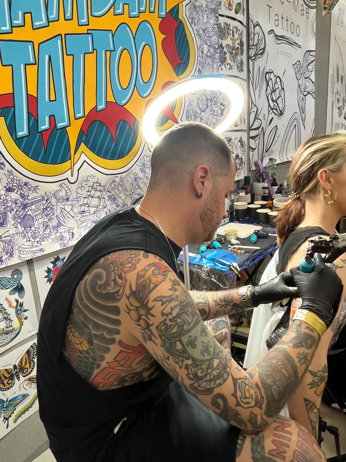 Bristol Tattoo Convention guest spot announcement for Whambam Tattoo artist Andrew Brown