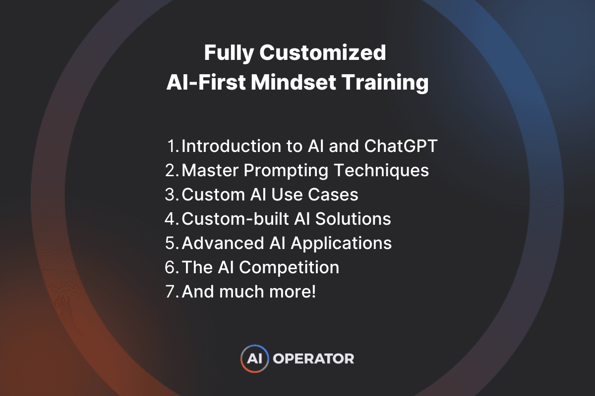 Fully Customized AI-First Mindset Training Overview of 7 Benefits