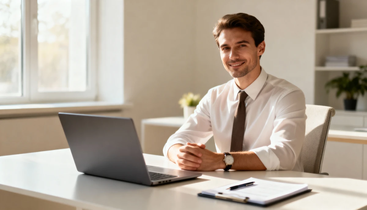 Foto de um contador no seu escritório