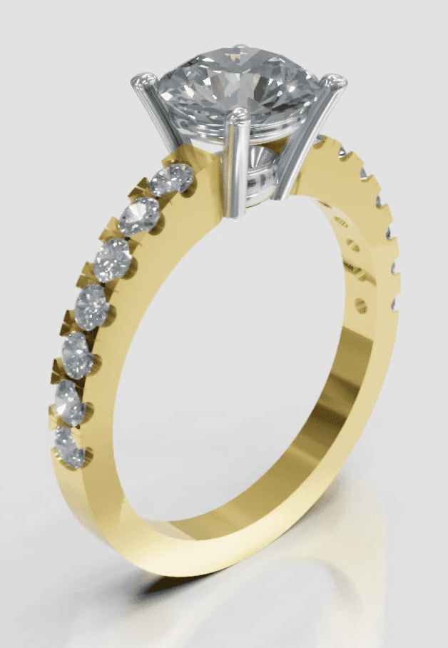 Hall Style - Diamonds Down the Band - $2,900 (with side diamonds)