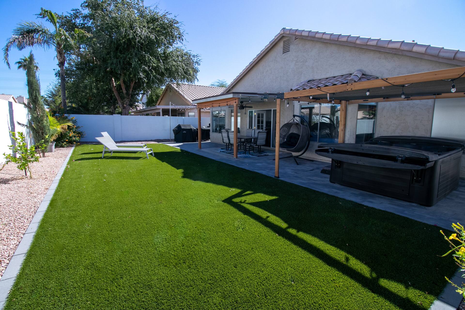 Backyard & patio at The Gilbert Hideaway