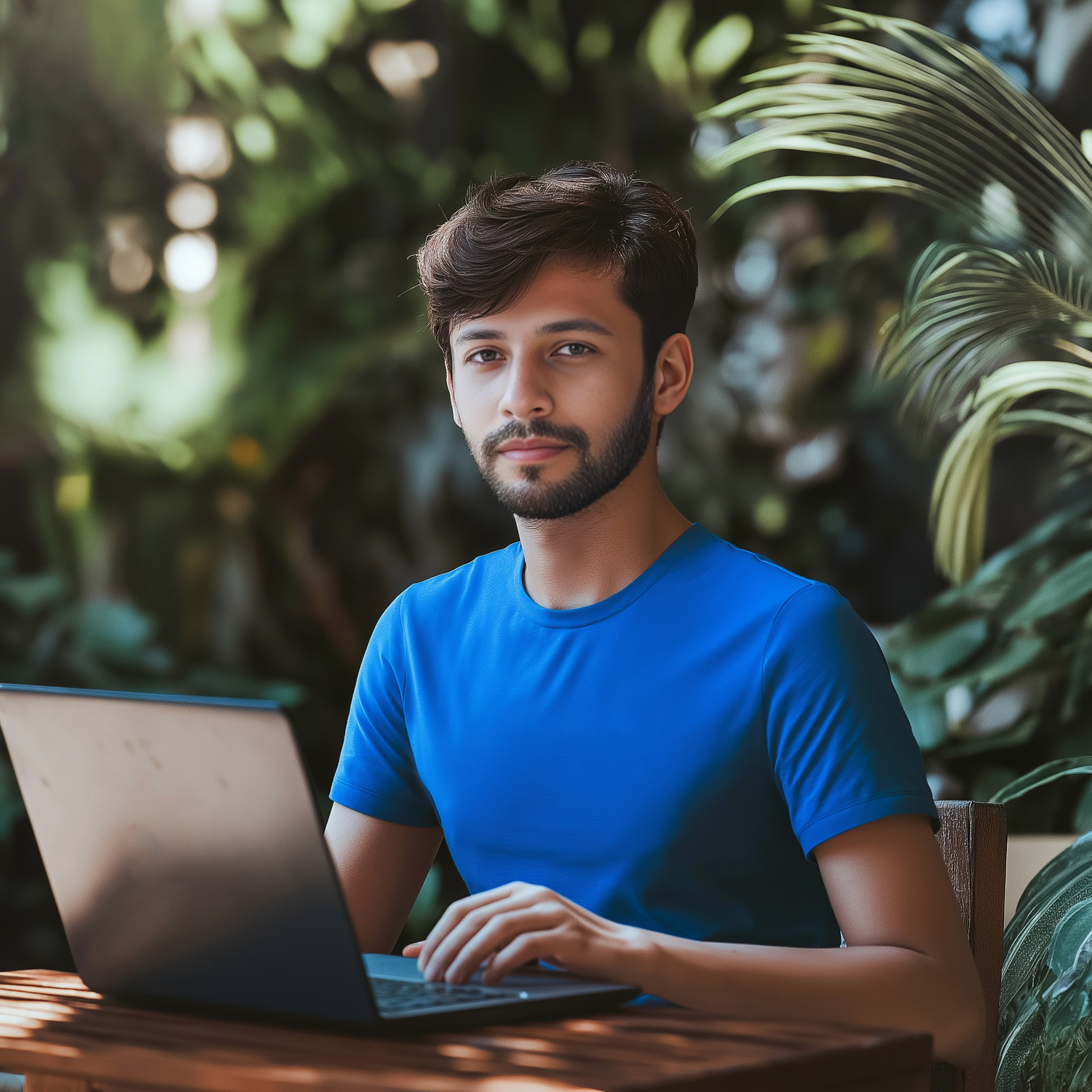 Man Using Laptop