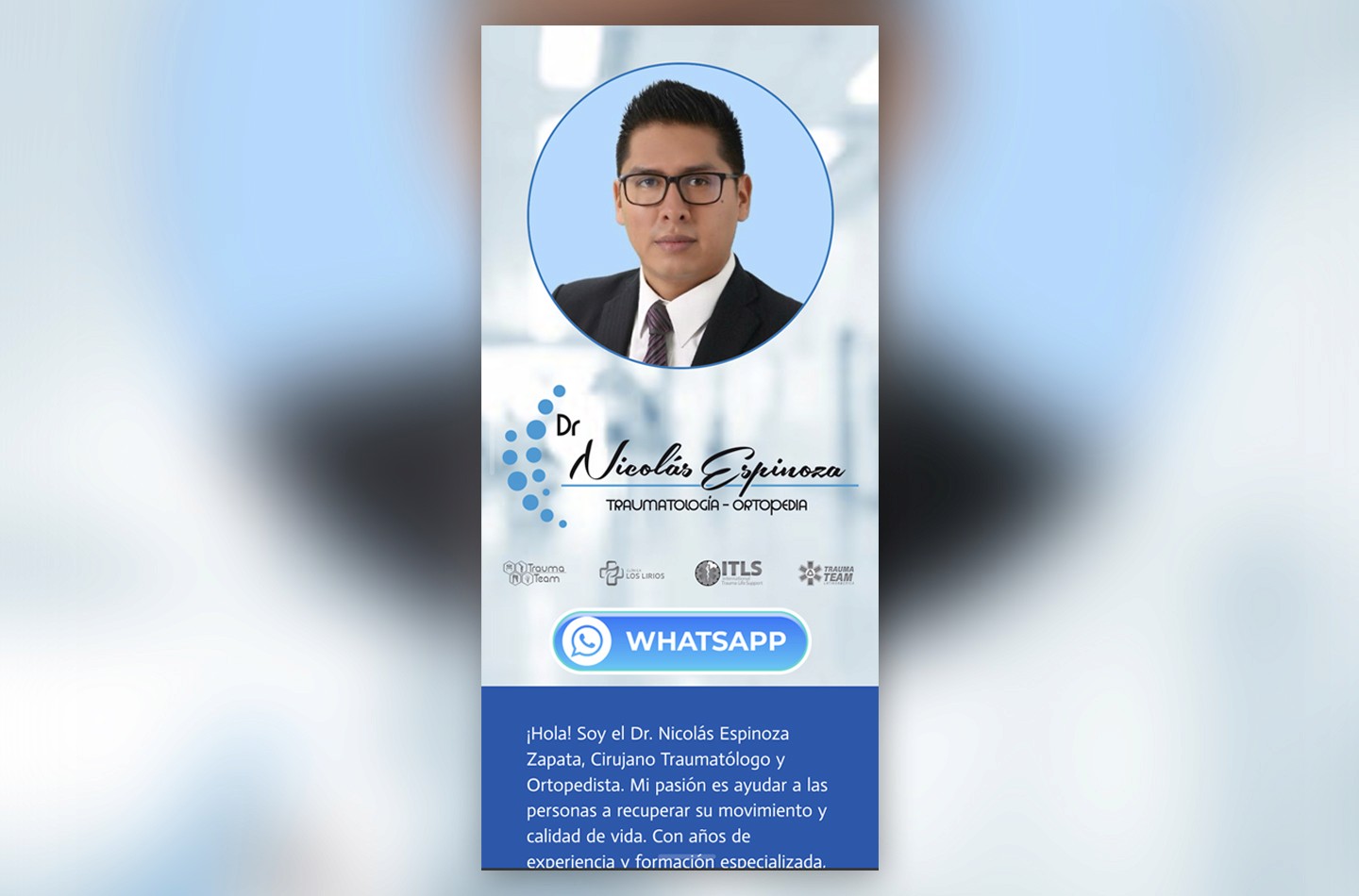 Tarjeta Digital Interactiva para Profesionales Médicos