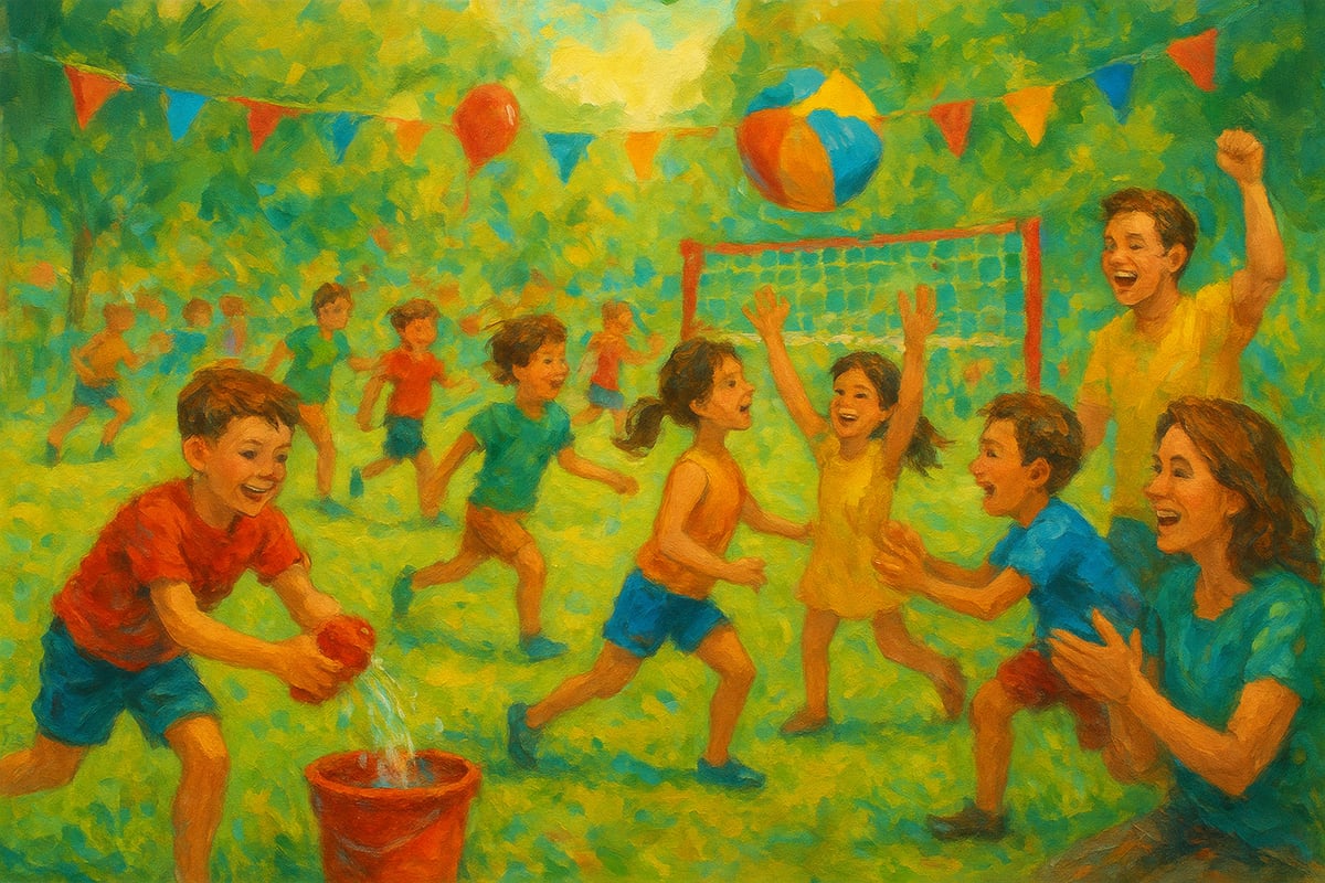 Sportspiele als Teil moderner Kinderfeste und Events