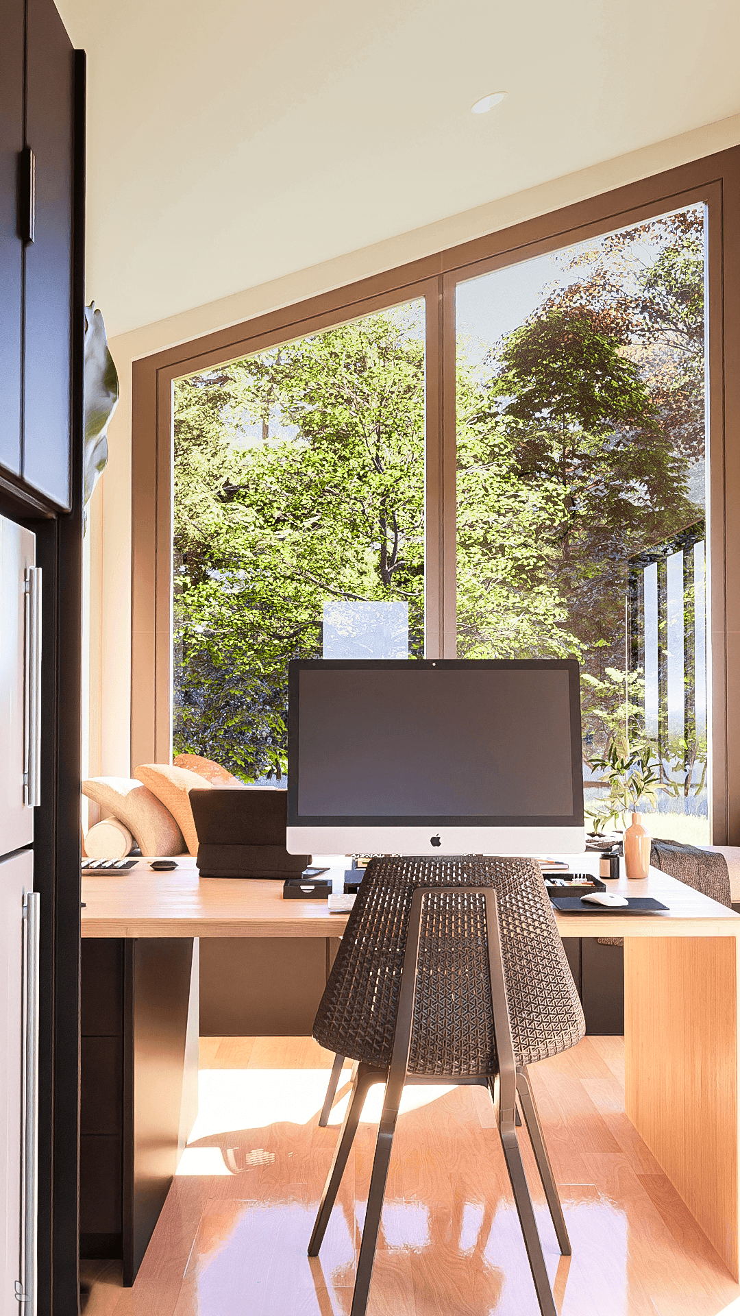 Workspace in a tiny house