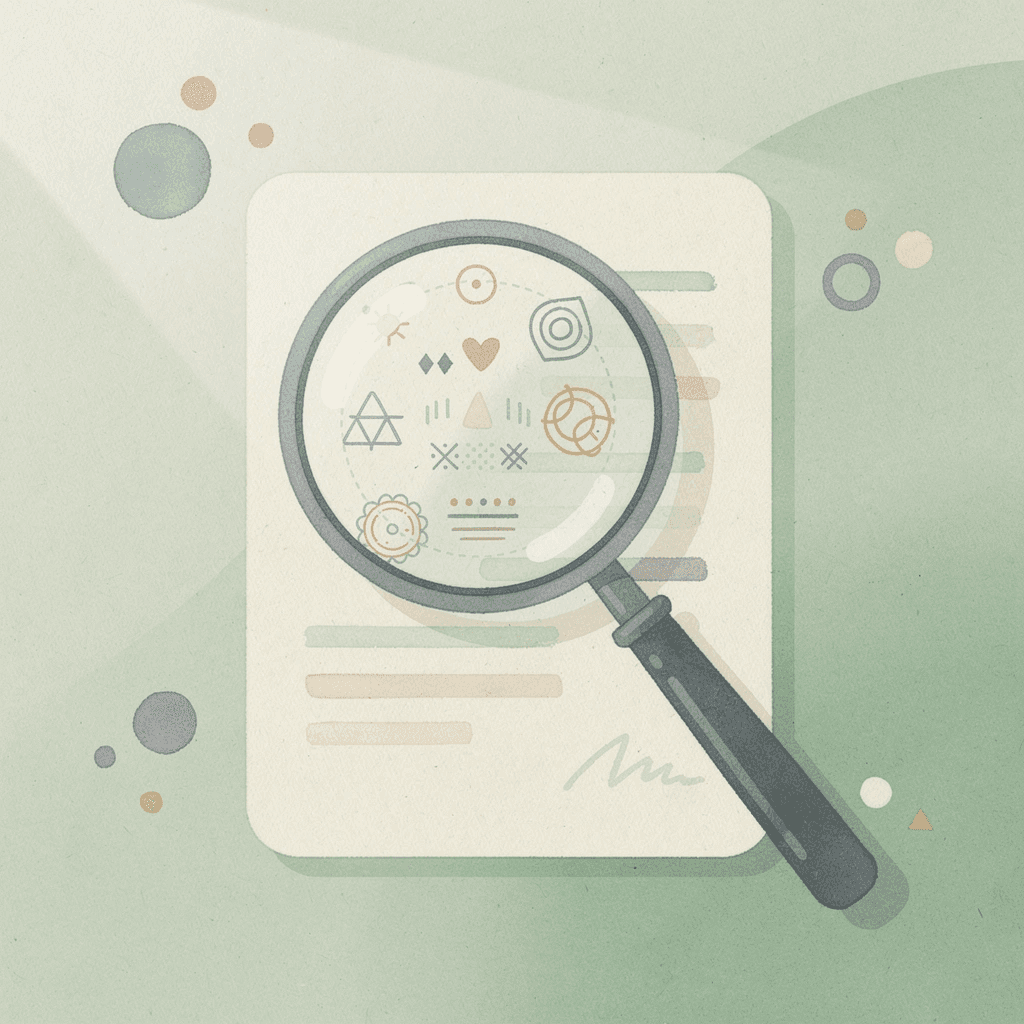 Magnifying glass examining a settlement document to find unclaimed funds