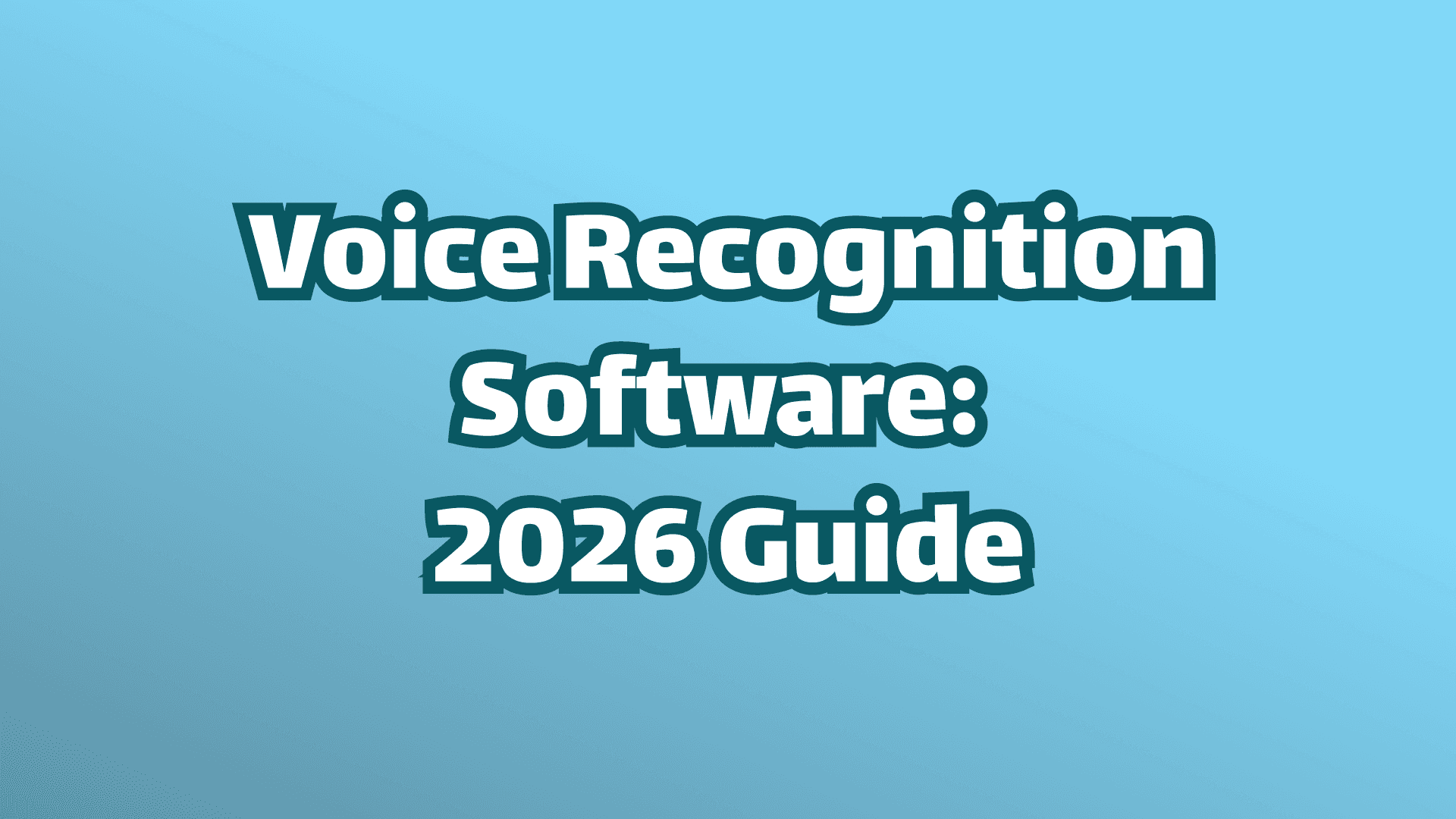 カバー画像: 音声認識ソフト: 2026年完全ガイド