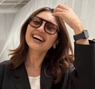 A photo of woman in red