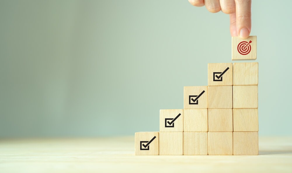 checkboxes with targets on building blocks