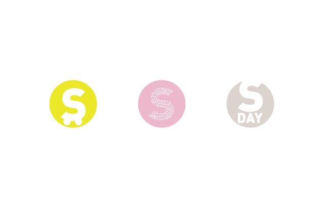 Three circular logos are displayed against a white background. From left to right, the logos are yellow with a white dollar sign, pink with a white dollar sign with dotted lines, and gray with a white dollar sign with "DAY" written below.