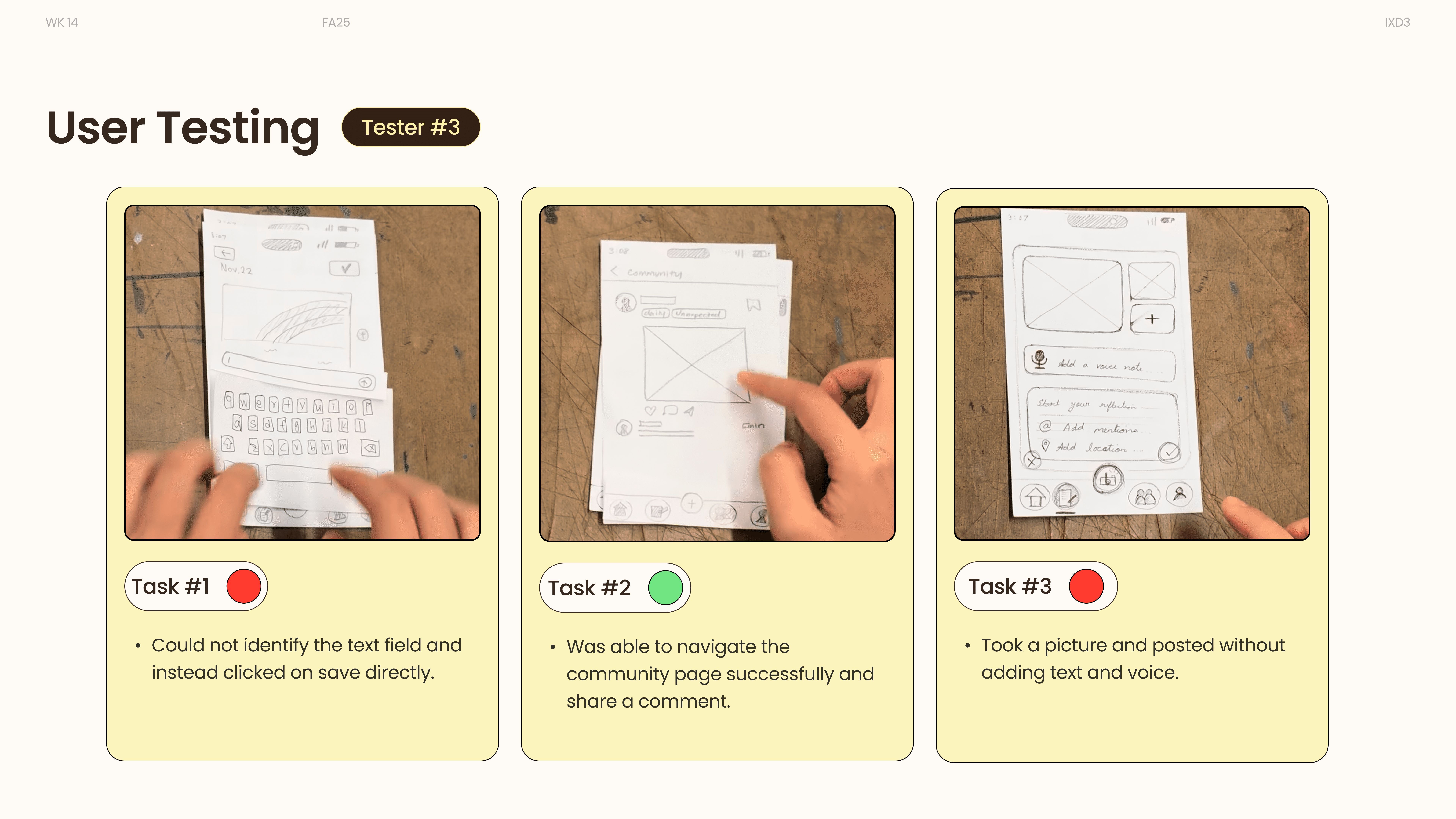 Tester 03 · Choosing how to share