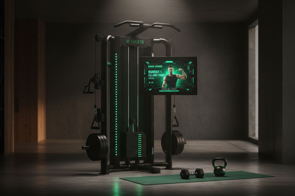 Home gym device with digital workout guidance