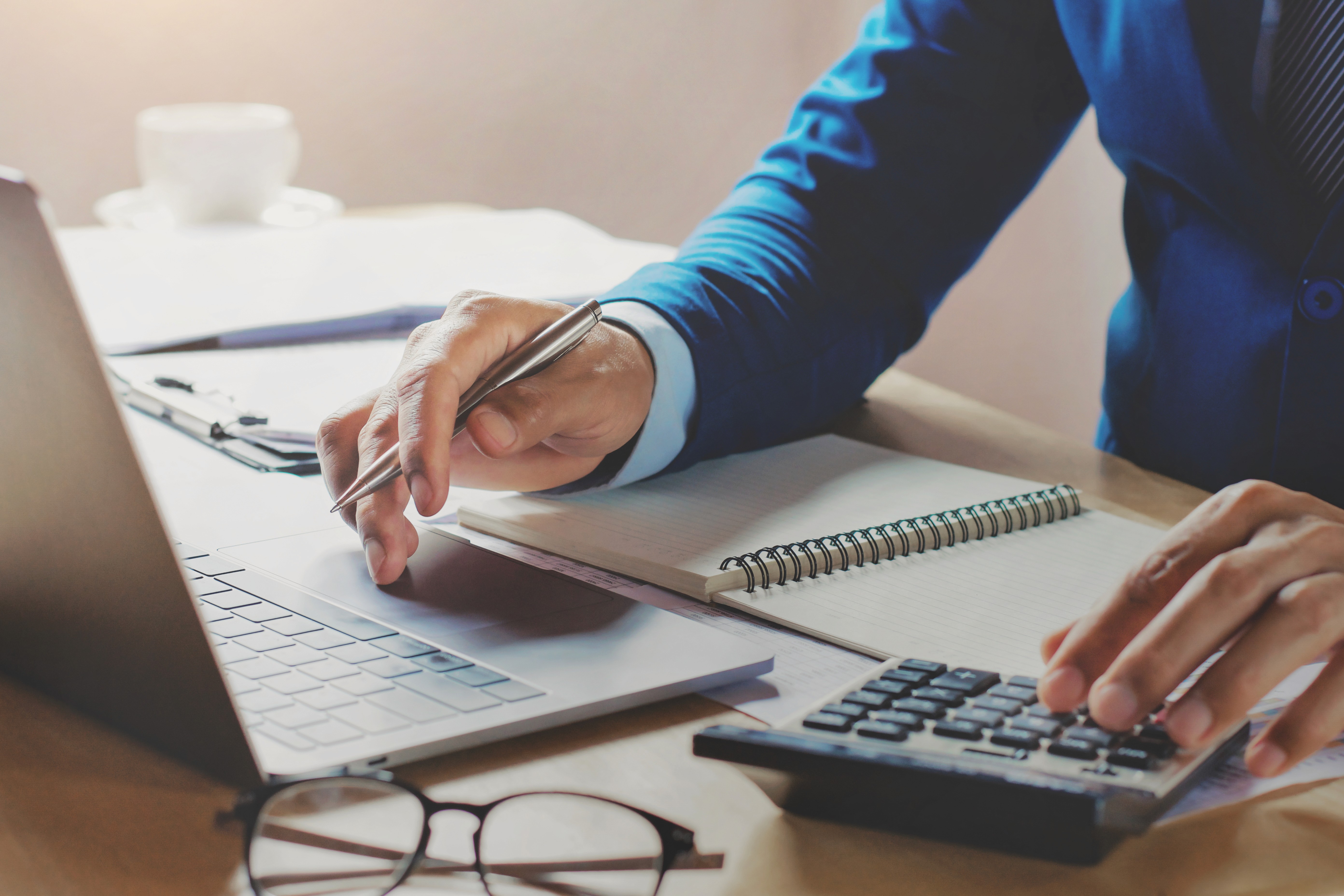 Looking up at city buildings