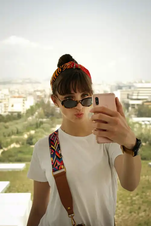 a girl taking a selfie
