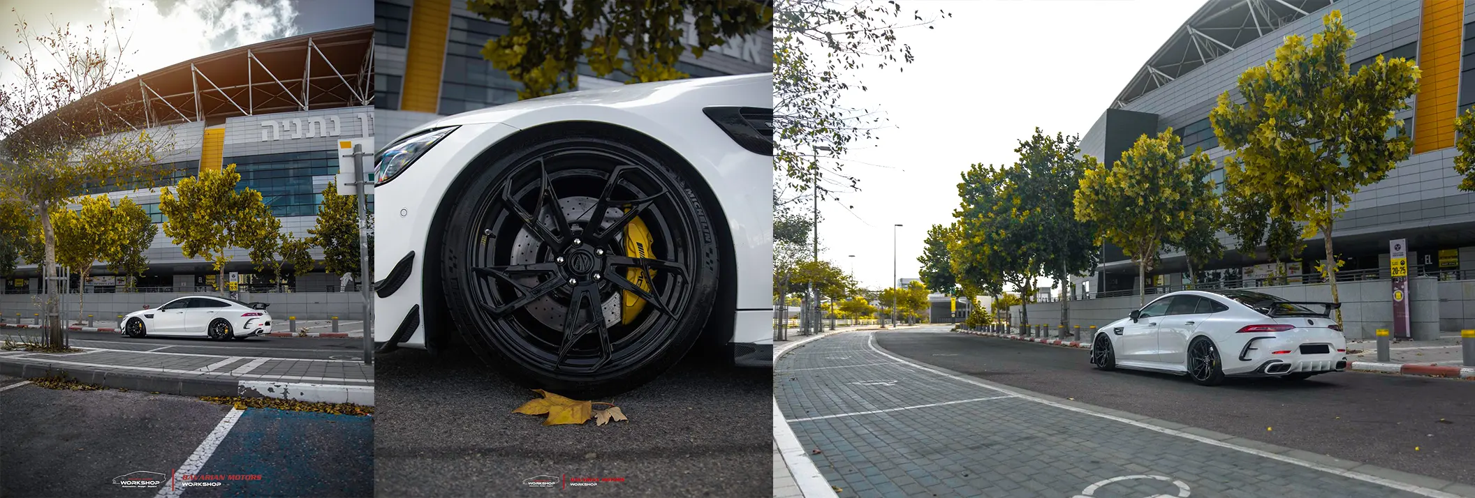 Team Creative media Services for Bavarian Motors Workshop Mansory mercedes gt63S netanya israel stadium fast car Zperformance wheels