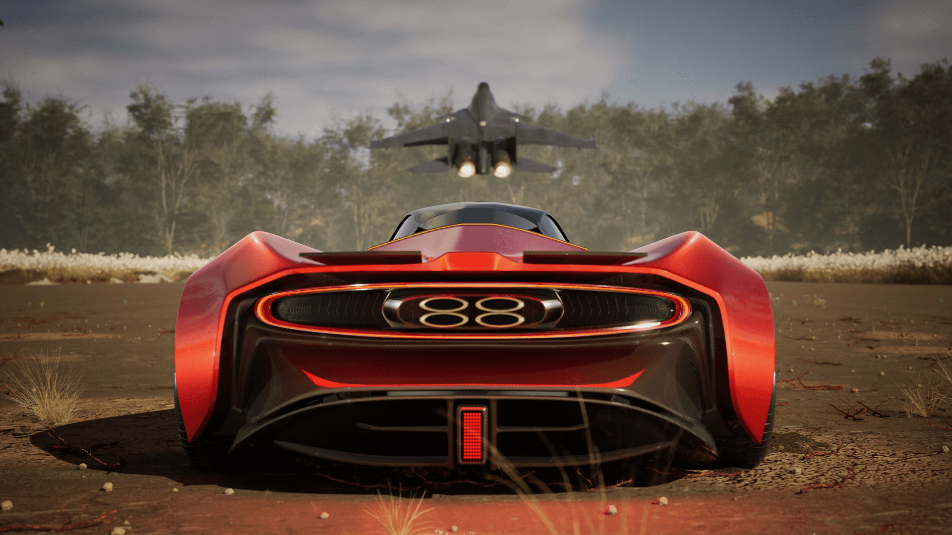 Rear view of a Pagani concept car called Futura designed by theCraftiqs | A Design Studio