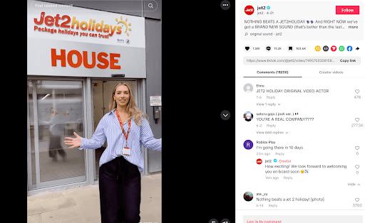 jet2 hashtag campaign example