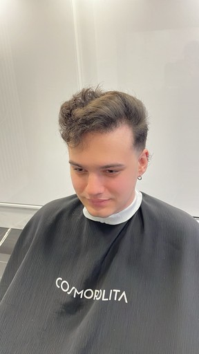 male barbershop client