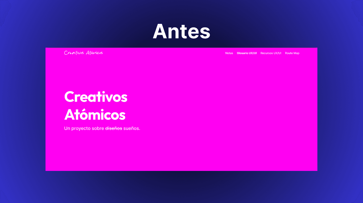 Cambios UI Creativos Atómicos